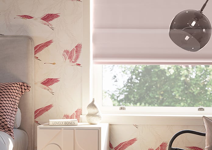 Menton, Dusted Pink - Motorised Roman Blind - Image 5